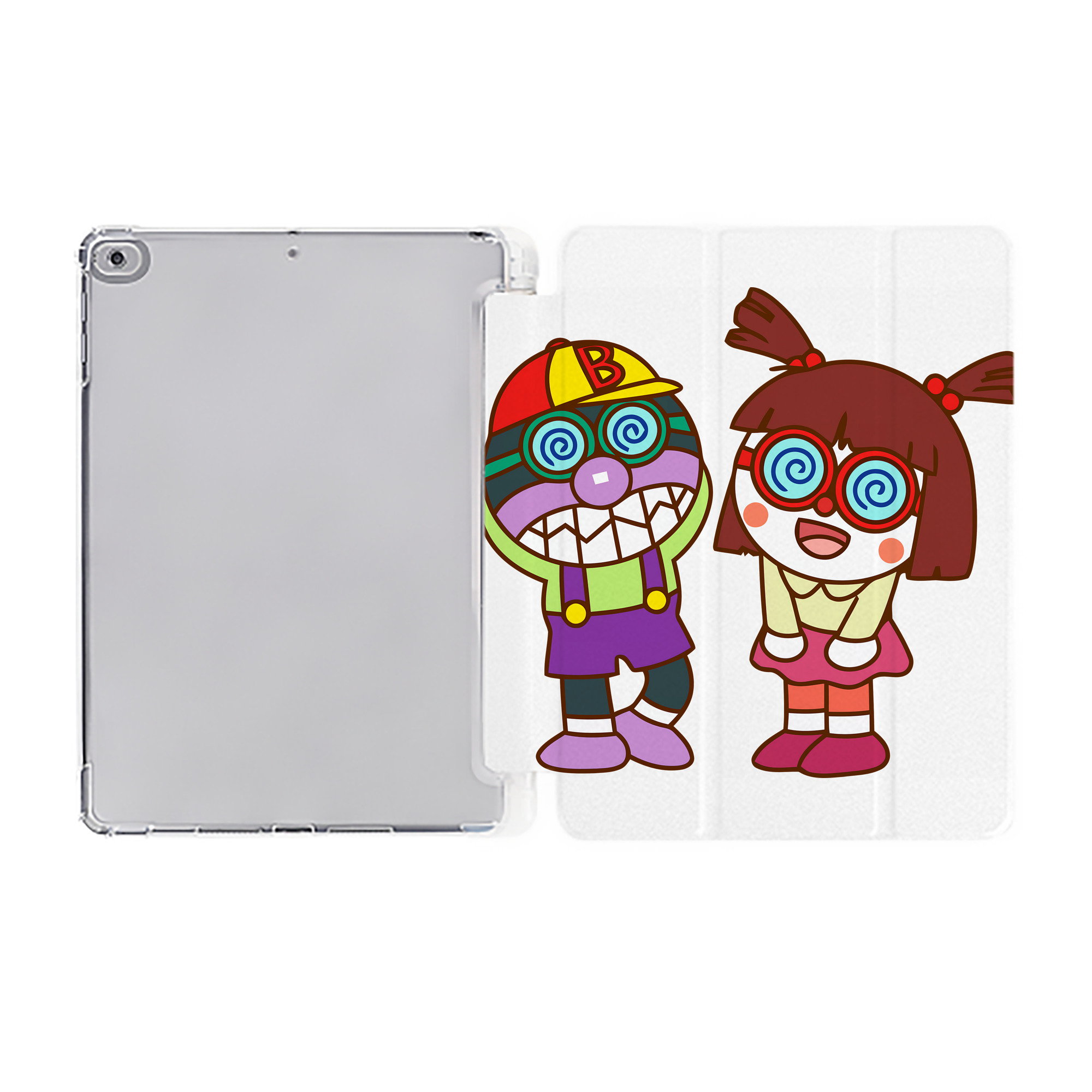 （画像用） アンパンマン Anpanman IPad ケース ペン収納付き 三つ折りスタンド PUレザー×シリコン 対応機種9.5/10.5/10.9インチ